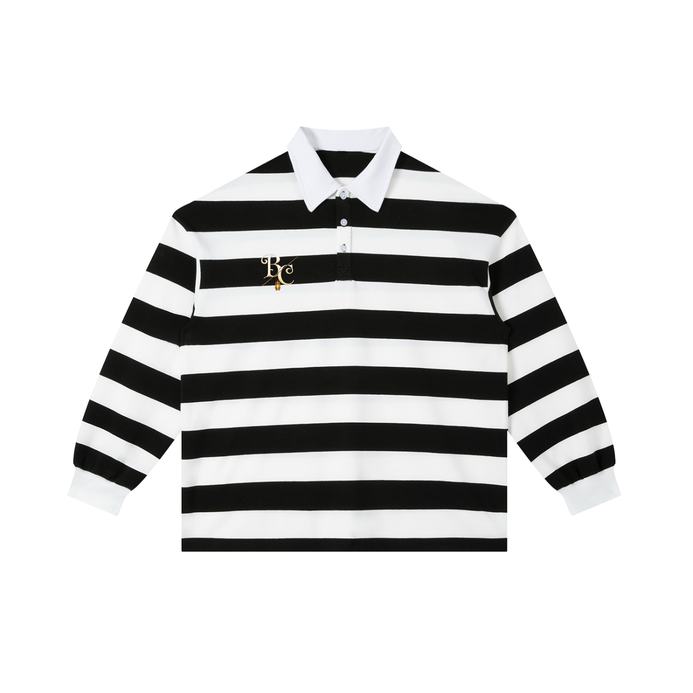 Color Block Stripe Polo Shirt