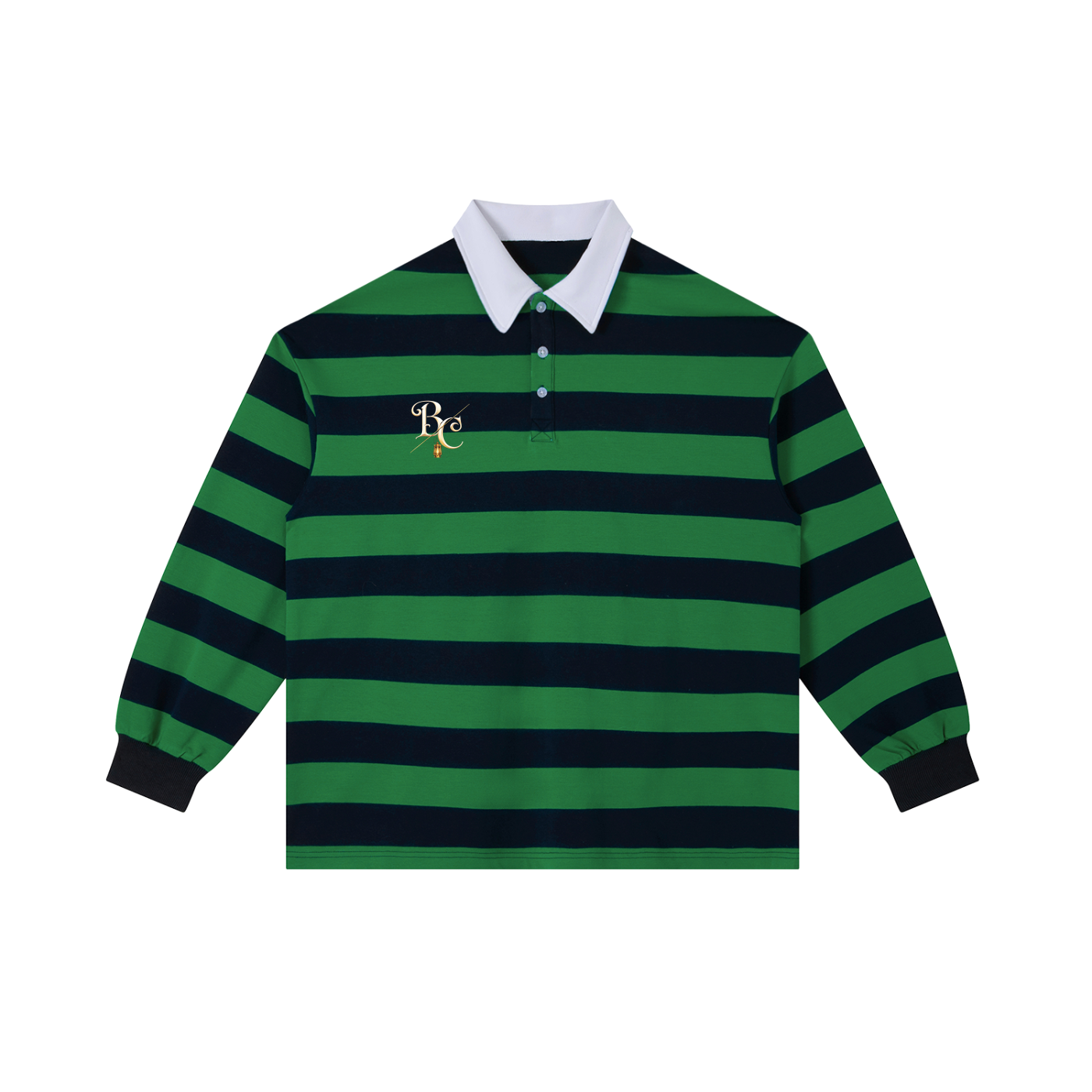 Color Block Stripe Polo Shirt