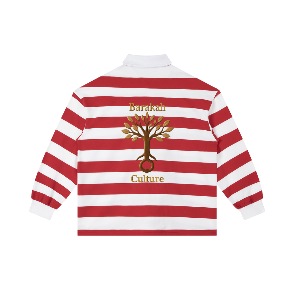 Color Block Stripe Polo Shirt