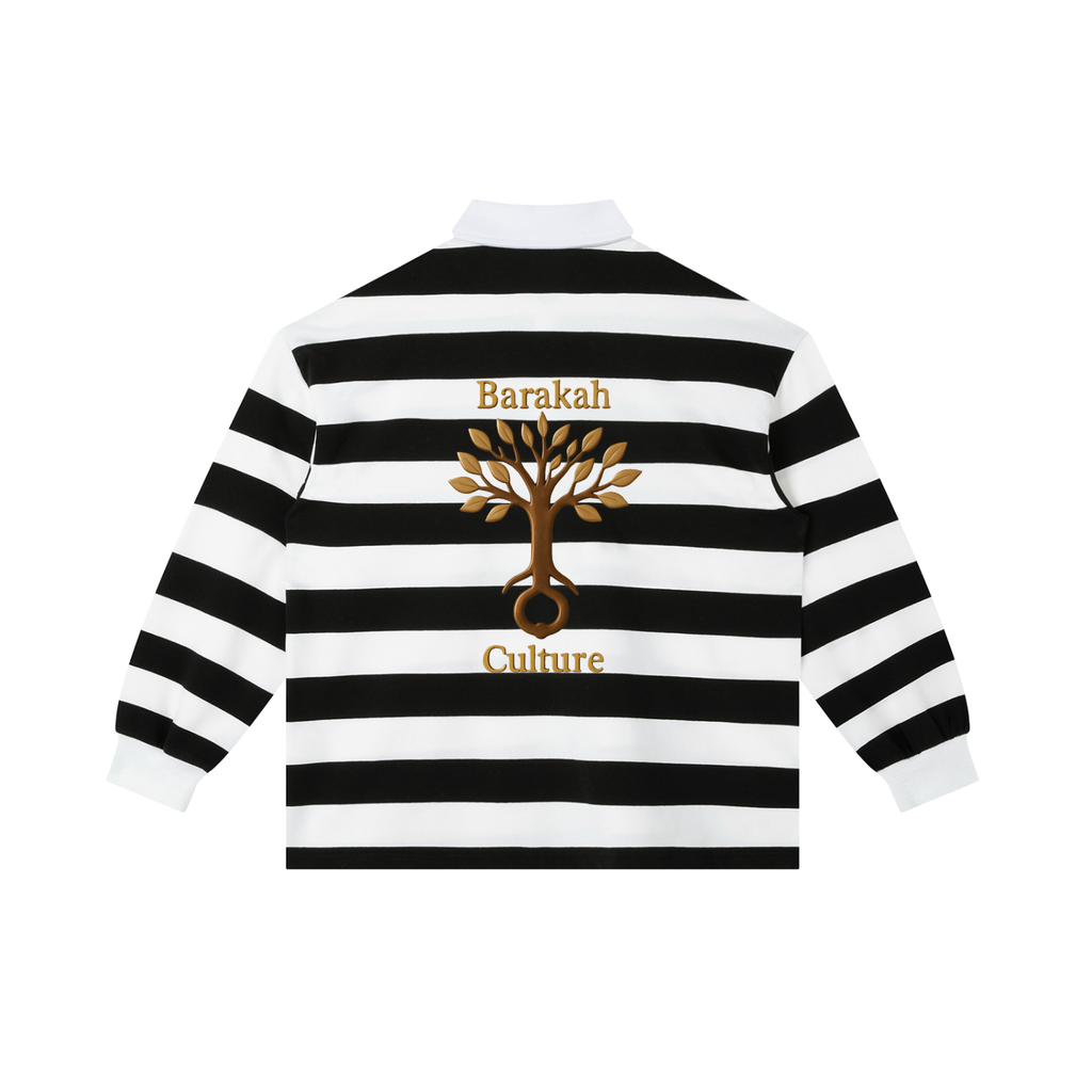 Color Block Stripe Polo Shirt