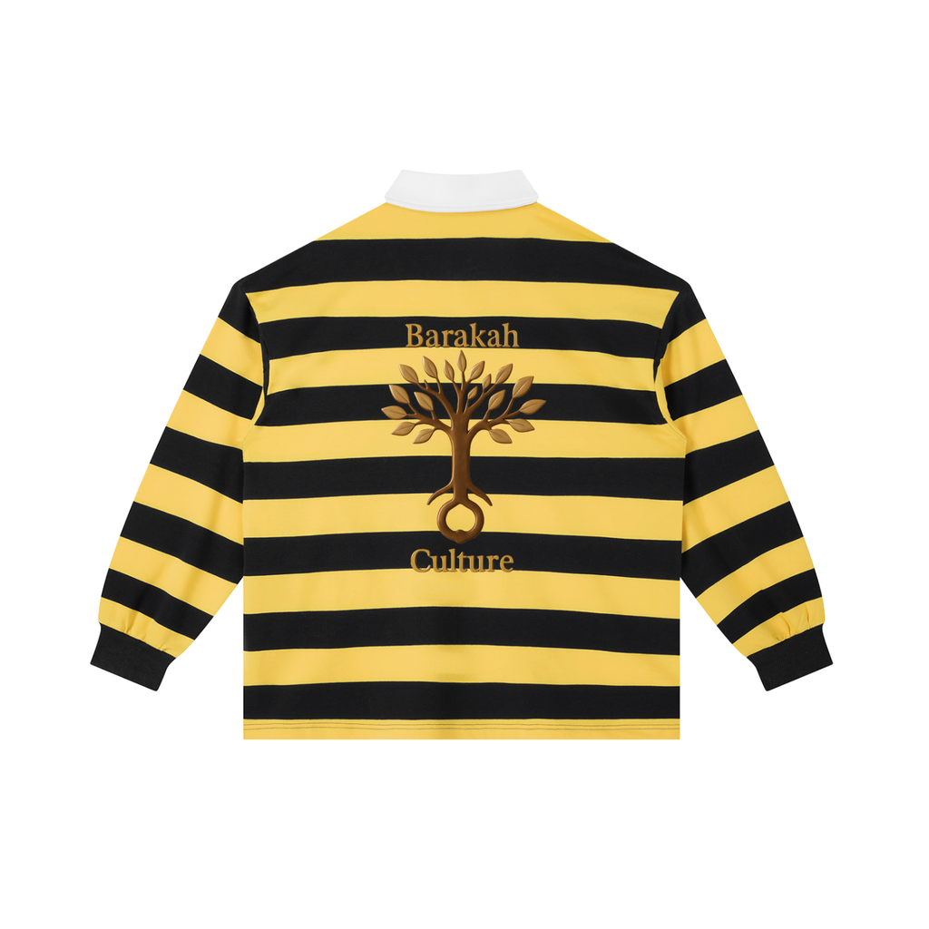 Color Block Stripe Polo Shirt